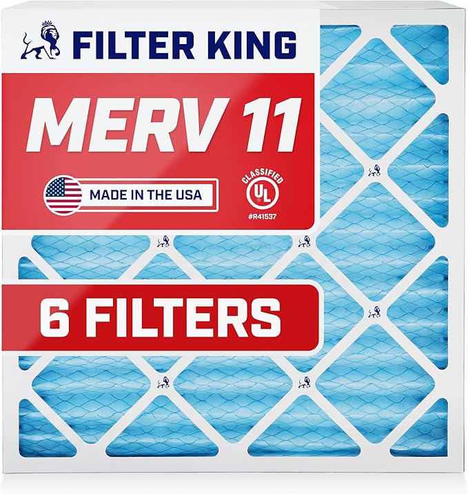 Filter King 12x15x1 Air Filter | 6-PACK | MERV 11 HVAC Pleated A/C Furnace by FilterKing