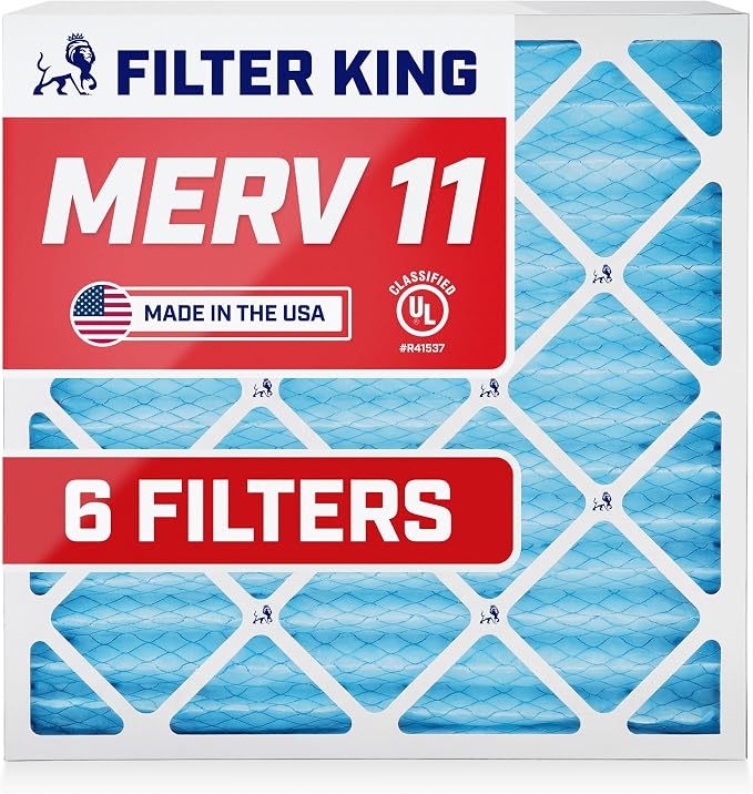 Filter King 20x22x1 Air Filter | 6-PACK | MERV 11 HVAC Pleated A/C Furnace by FilterKing