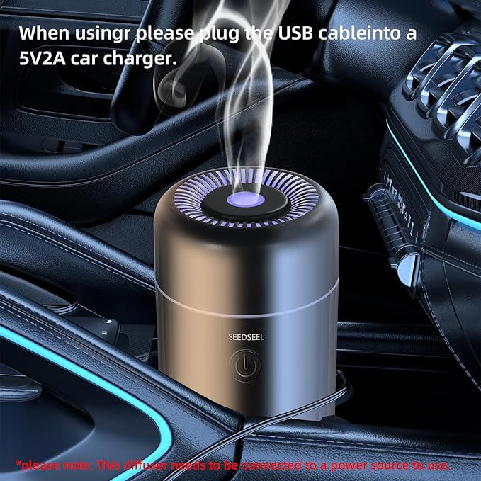 Car Aromatherapy Diffusers for Essential Oils，Mini USB Air Scent Small - Image 3