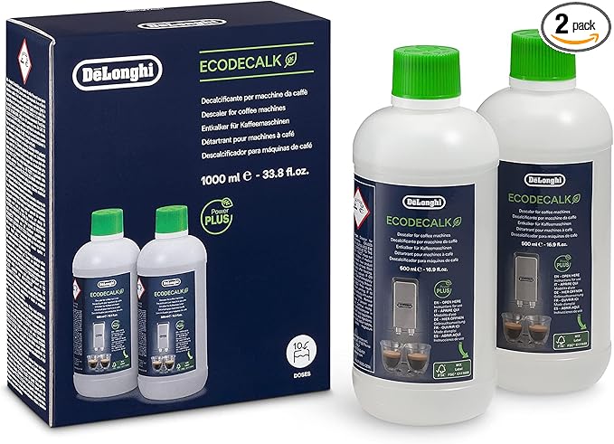 De'Longhi EcoDecalk Descaler 2-Pack, Eco-Friendly Universal Descaling Solution by DeLonghi
