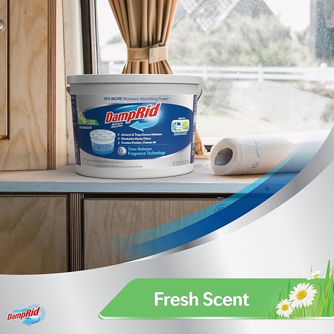 DampRid Hi-Capacity Moisture Absorber Bucket, Fresh Scent, 2 lb. 15.5 oz. & - Image 9