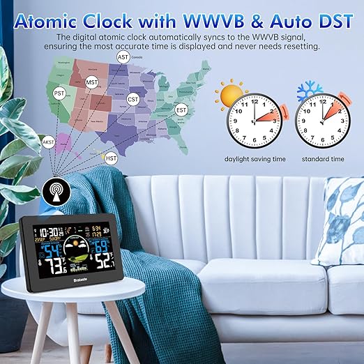Weather Station Wireless Indoor Outdoor, Digital Thermometer - Image 3