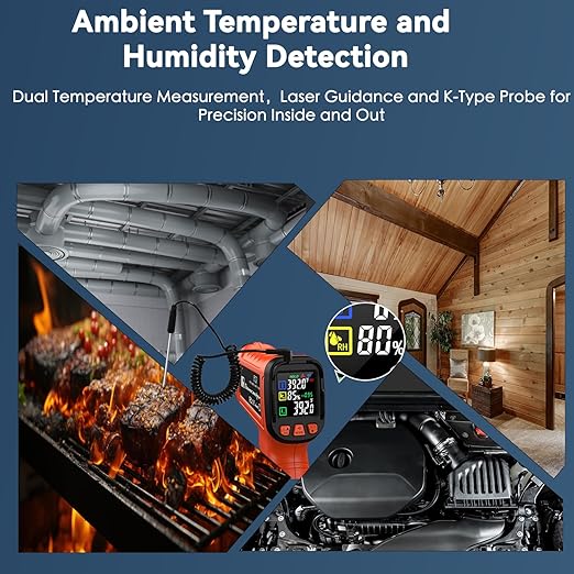 Infrared Thermometer Gun, Include K-Type Probe - Image 6