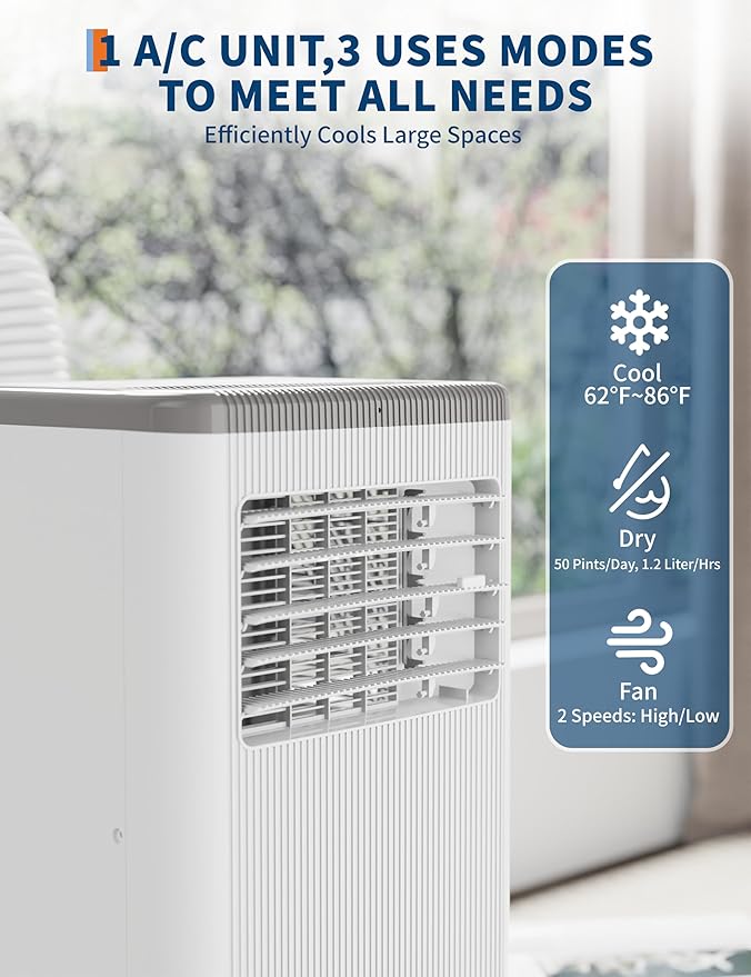 GarveeLife 8000 BTU Portable Air Conditioner – 3-in-1 AC - Image 4