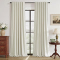 RYB HOME 100% Blackout Curtains Natural Linen Blended, Thermal Insulated Room by RYBHOME