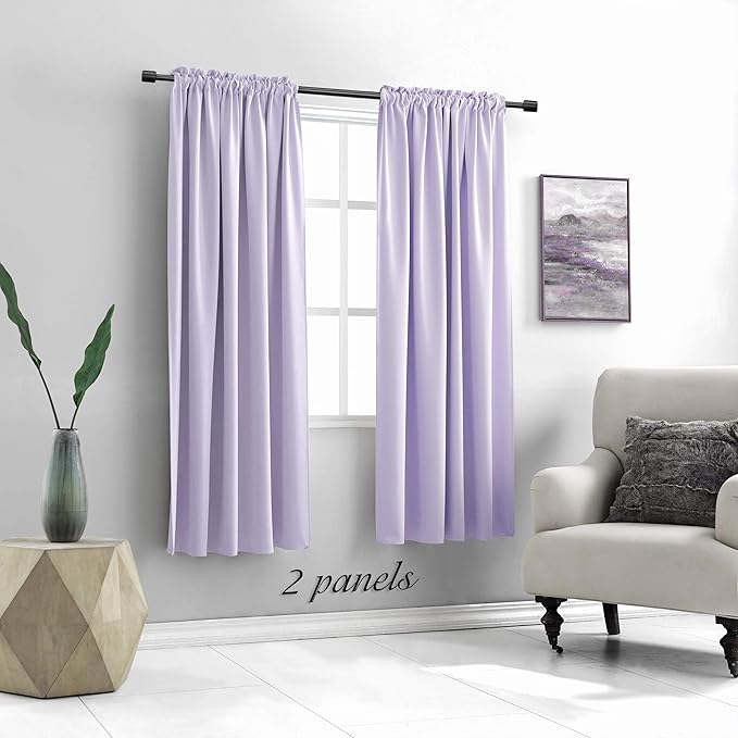 DONREN Lavender Purple Blackout Curtains - Image 2
