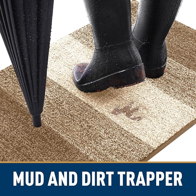 Smiry Dog Door Mat for Muddy Paws, Absorbs Moisture and Dirt, Low-Profile - Image 2