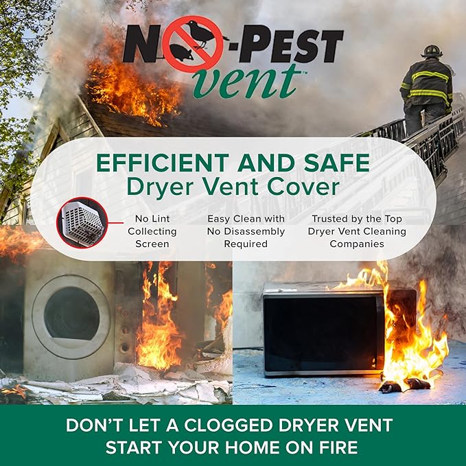 NO-PEST VENT, Exclusive Dual Door Dryer Vent Cover Outdoor 4 inch or Bathroom - Image 3