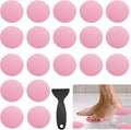24 PCS Bathtub Non Slip Stickers Pink Adhesive Decals Round Shape Anti Slip by Coufce