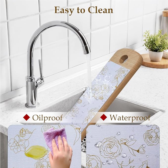 Moriah Shelf Liner Non Adhesive, Kitchen Drawer Liner Non Slip Waterproof - Image 3
