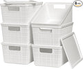 6 Pack Plastic Storage Baskets by WRRLORS