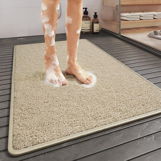Non Slip Shower Mat Bathtub Mat 20x32 Inch, Quick Dry Bath Mat by QiCaiJia