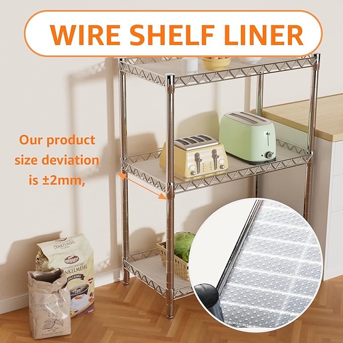13.5-inch Shelf Liner for Wire Shelving: 1.2 MM Thick Clear Pantry Shelve Liners - Image 6