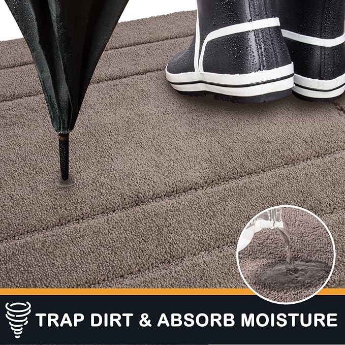 PURRUGS Dirt Trapping Door Mat 32" x 47", Non-Slip/Skid Machine Washable - Image 3