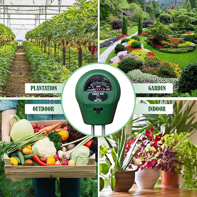 3-in-1 Soil Tester. Soil pH Meter + Moisture Meter +Light Tool - Image 5
