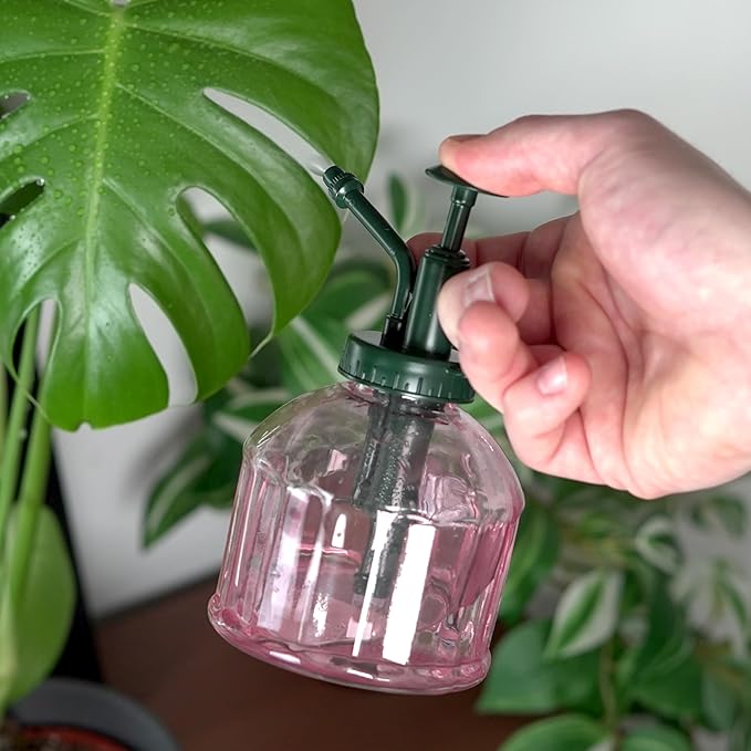 Houseplant Mister Spray Bottle – 180ml Pink Glass Plant Sprayer - Image 4