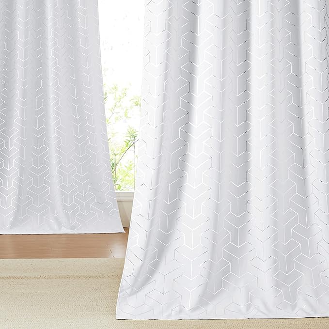 NICETOWN Greyish White Curtain Panels - Image 2