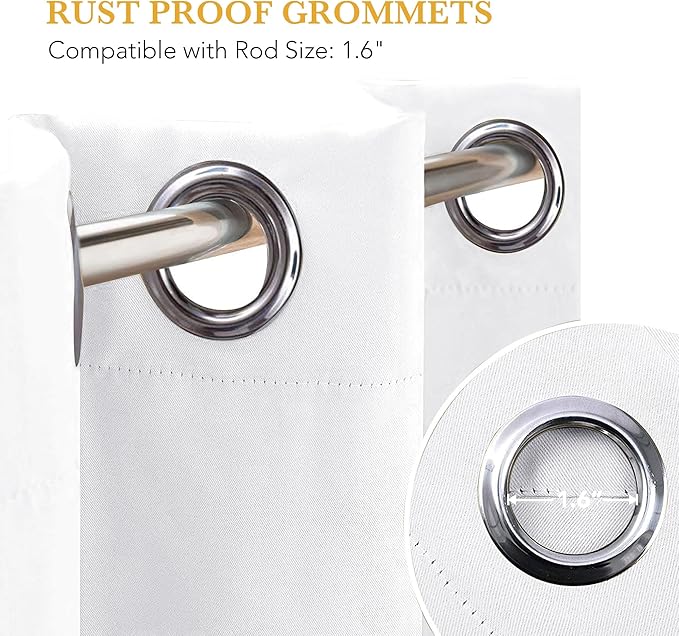 RYB HOME Blackout Thermal Insulated Curtains, Portable Curtain - Image 7