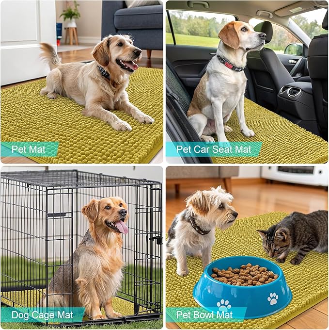 OLANLY Dog Door Mat for Muddy Paws 44x24, Absorbs Moisture and Dirt, Absorbent - Image 7