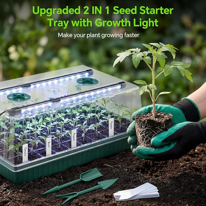 2 Pcks Seed Starter Tray 120 Cells Seed Starter Kit - Image 7