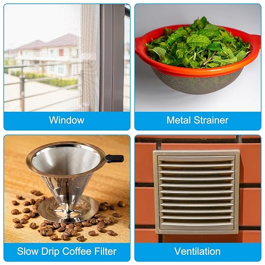 PATIKIL Stainless Steel Wire Mesh Screen, 500 Mesh Woven Air Vent Filter Mesh - Image 6