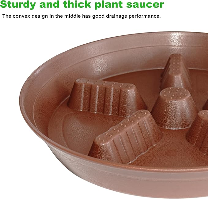 4 Pack Plant Saucer 14 inch, Plastic Plant Saucers - Image 5