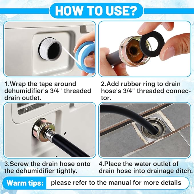 Leakproof Dehumidifier Drain Hose 3/4" FHT - Image 6
