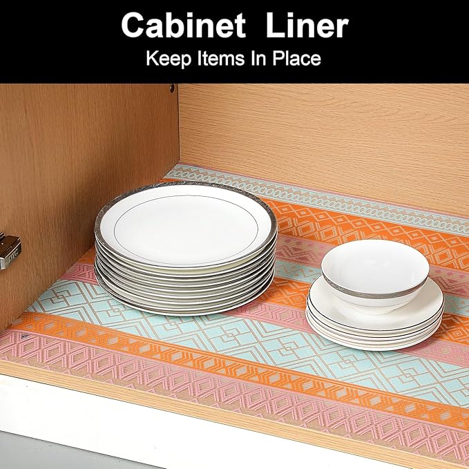 Cooyes Shelf and Drawer Liners for Kitchen Cabinets, Non Adhesive Cabinet Liner - Image 4
