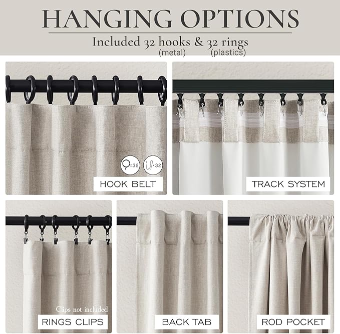 Short Length Blackout Curtains for Bedroom 63 Inch Length Pretty Custom Drapes - Image 4