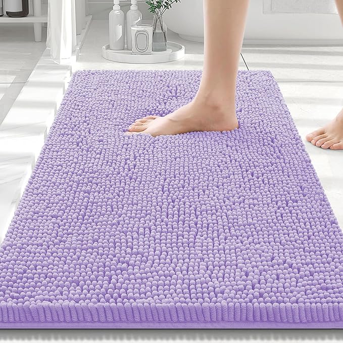 Smiry Luxury Chenille Bathroom Rugs 30x20, Extra Soft and Absorbent Shaggy Bath by Smiry