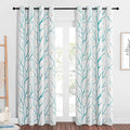 NICETOW Twisted Branch Room Darkening White Curtains, Thermal Insulated Grommet by NICETOWN