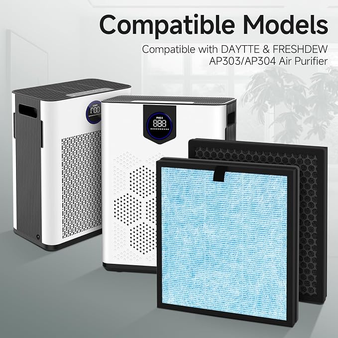 2 Packs AP303 AP304 Replacement Filter Compatible - Image 5
