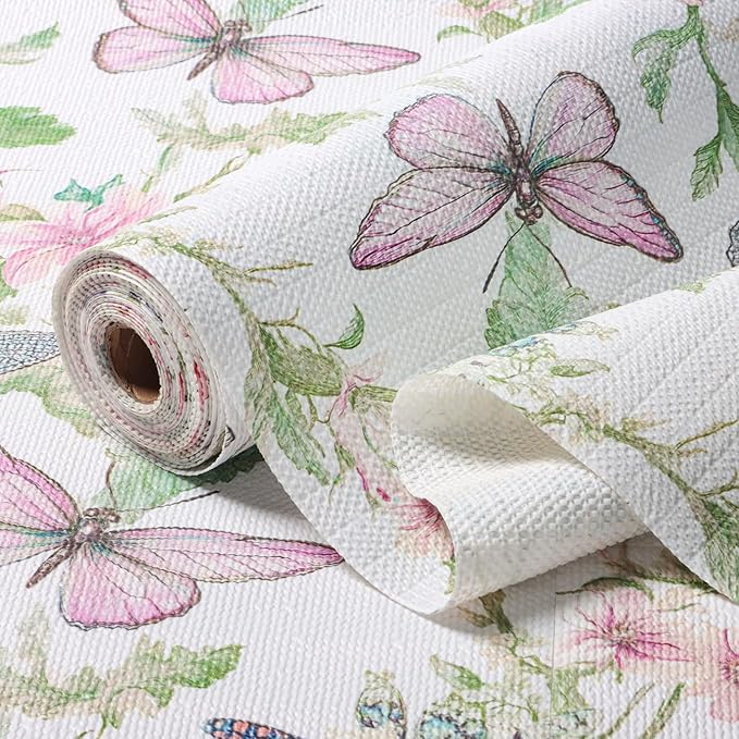 Shelf and Drawer Liner for Kitchen Cabinet Non-Adhesive Strong Grip Floral by Vuacepe