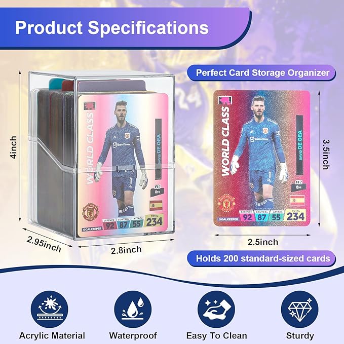 6 Pack Card Deck Boxes: Transparent Storage - Image 2