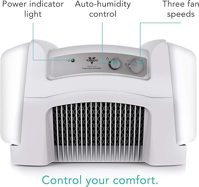 Vornado Evap40 4-Gallon Evaporative Humidifier, Adjustable Humidistat, 3 Speed - Image 3