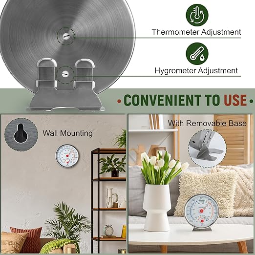 Indoor Outdoor Thermometer Hygrometer, Large Dial Wall Mount Waterproof - Image 5