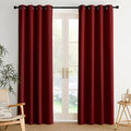 NICETOWN Room Darkening Draperies Curtains Panels, 2 Panels Burgundy Red W52 x by NICETOWN