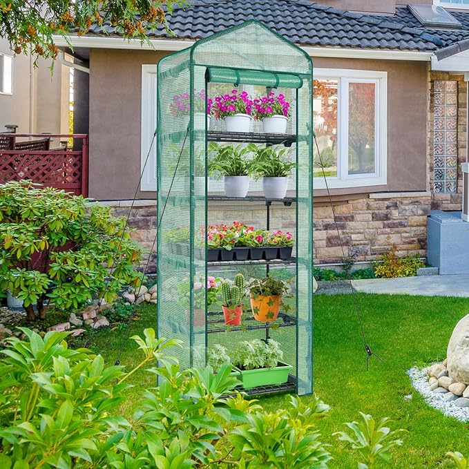 Mini Greenhouse for Indoor Outdoor: Ohuhu Small Plastic Plant Green House - Image 6