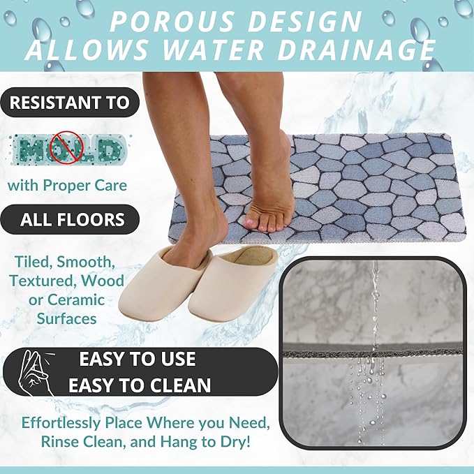 ENKOSI Loofah Non-Slip Shower and Bath Mat - Image 4