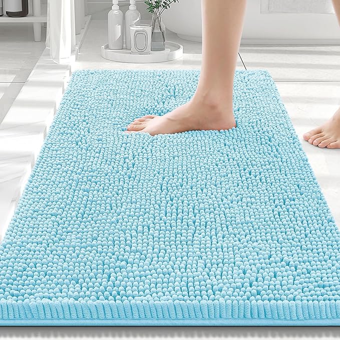 Smiry Luxury Chenille Bathroom Rugs 30x20, Extra Soft and Absorbent Shaggy Bath by Smiry