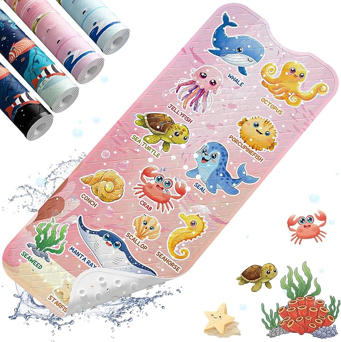 XIYUNTE Baby Bath Mat for Tub Non Slip Kids Bath Mat by XIYUNTE