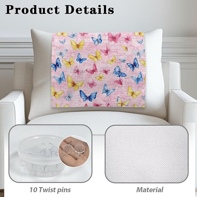 Headrest Cover for Recliner Chairs Pink Butterfly Wear Resistant Couch Headrest - Image 4