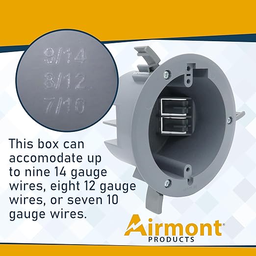 4'' Old Work Round Electrical Box, One-Gang Grey PVC Junction Box, 18 Inch - Image 7
