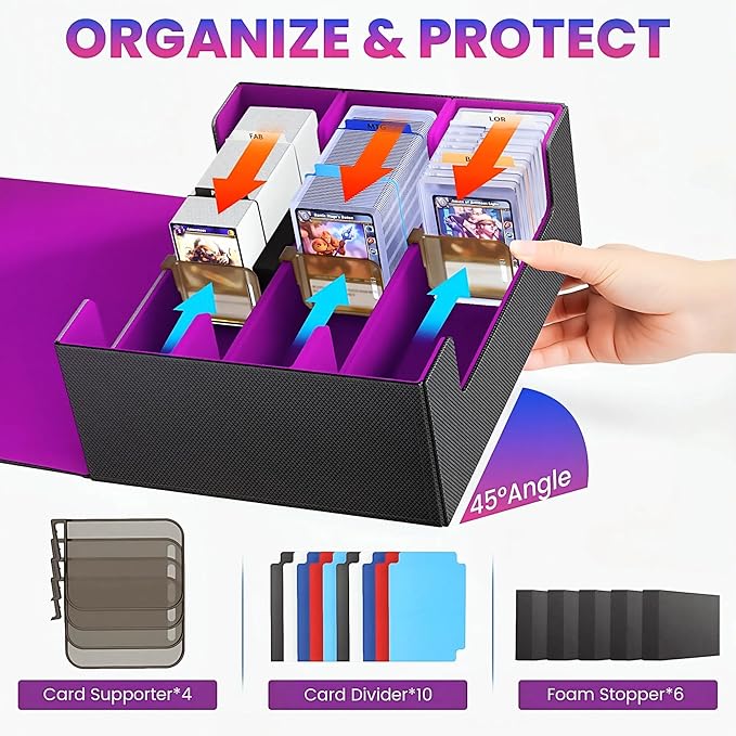 Card Storage Box For Trading Cards 1800+, Card Deck Box - Image 7