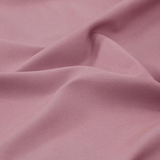 L.Z.E Light Filtering Curtains 72 Inch Length 2 Panels Set Lilac Pink Privacy - Image 7