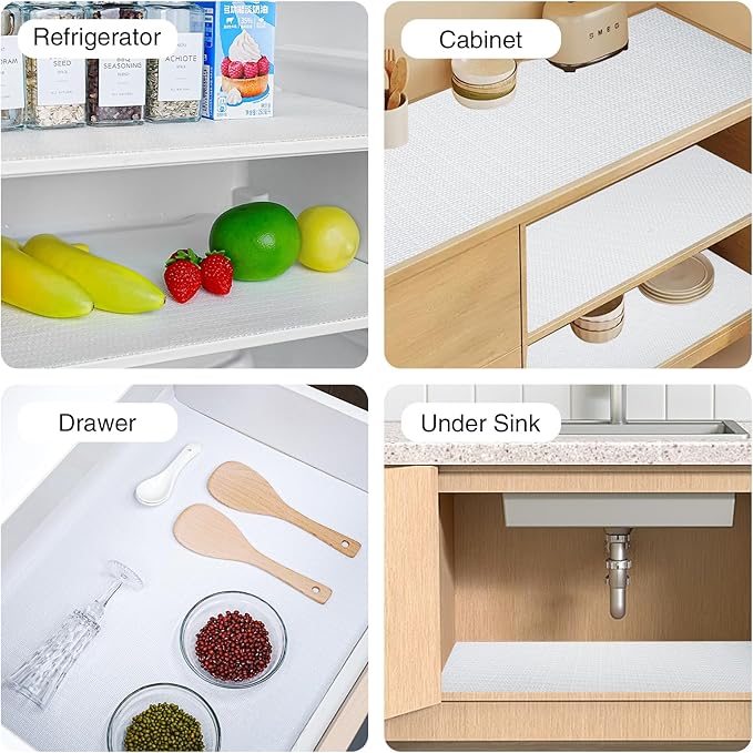 Drawer and Shelf Liner for Kitchen Cabinet, Non-Adhesive Cabinet Liner 12in x - Image 8