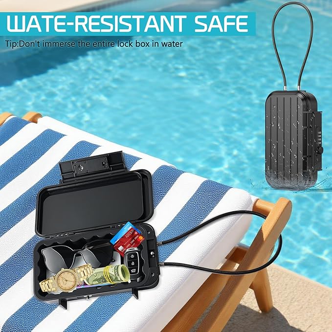 Security Case LockBox with Code, Portable Safe Box with Removable Chain - Image 3