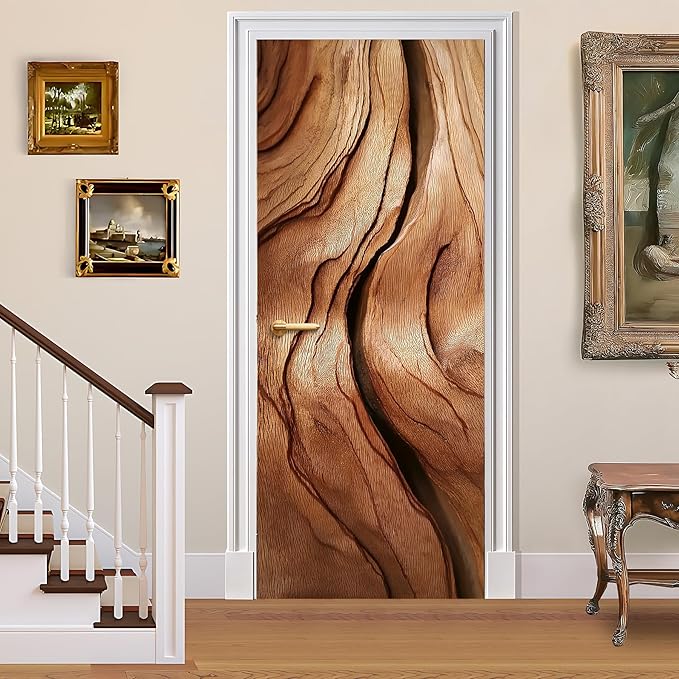 3D Door Decals Stickers, Peel Stick Wall Murals Vinyl Wallpaper Self-Adhesive by BVBOX