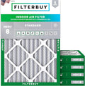 Filterbuy 16x20x2 Air Filter MERV 8 Essential Dust & Allergy Defense, by Filterbuy