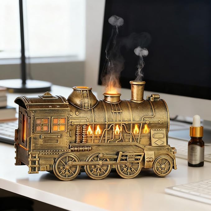 Valentine's Day Train Humidifier 300ml, Dual Mist Outlets Cool Mist Diffuser - Image 8
